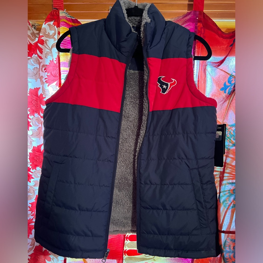 Houston Texans Reversible Full-Zip Vest size s